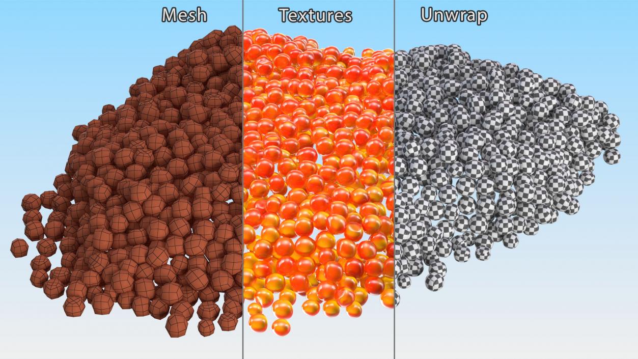 3D model Red Caviar Pile