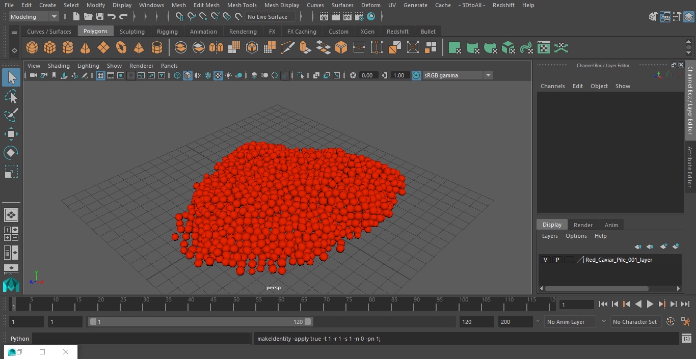 3D model Red Caviar Pile