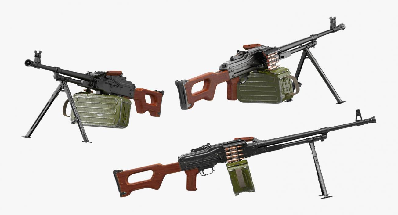 3D Machine Guns Collection model