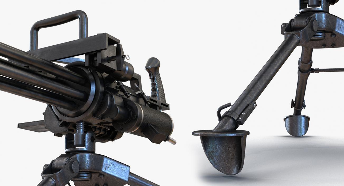 3D Machine Guns Collection model