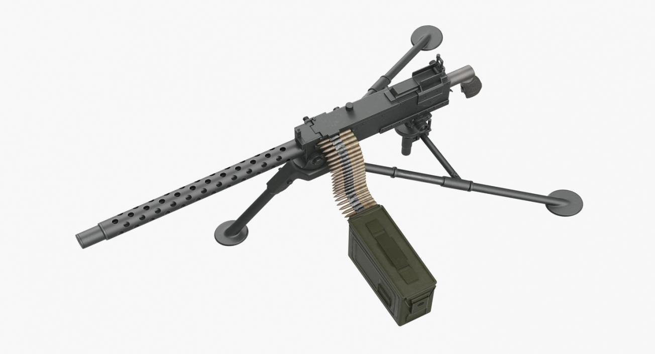 3D Machine Guns Collection model