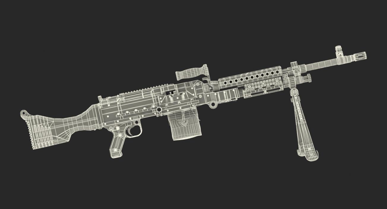 3D Machine Guns Collection model