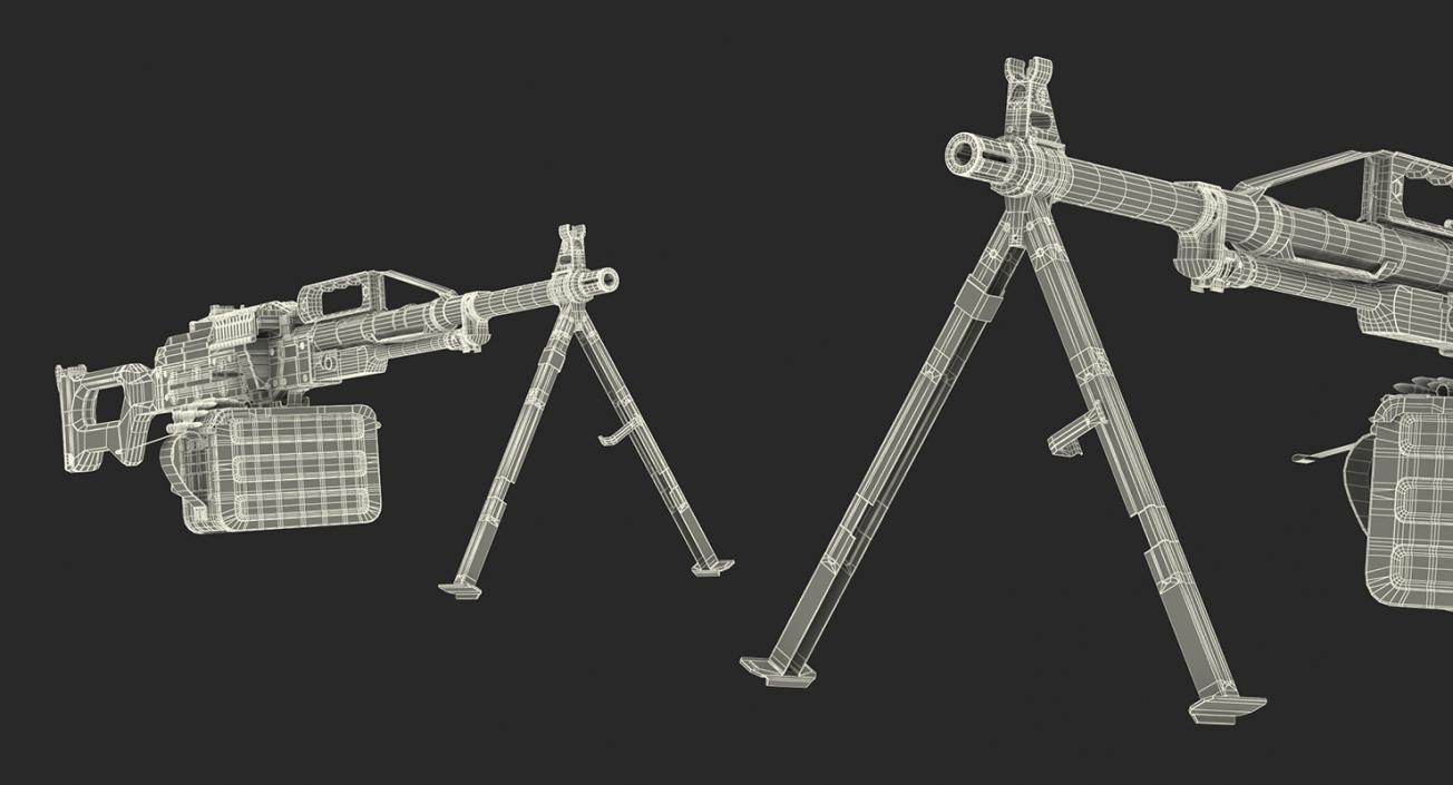 3D Machine Guns Collection model