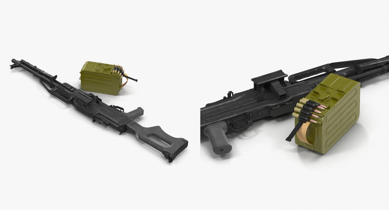 3D Machine Guns Collection model