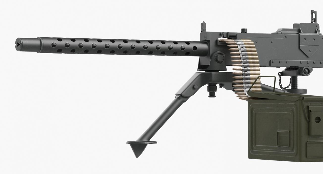 3D Machine Guns Collection model