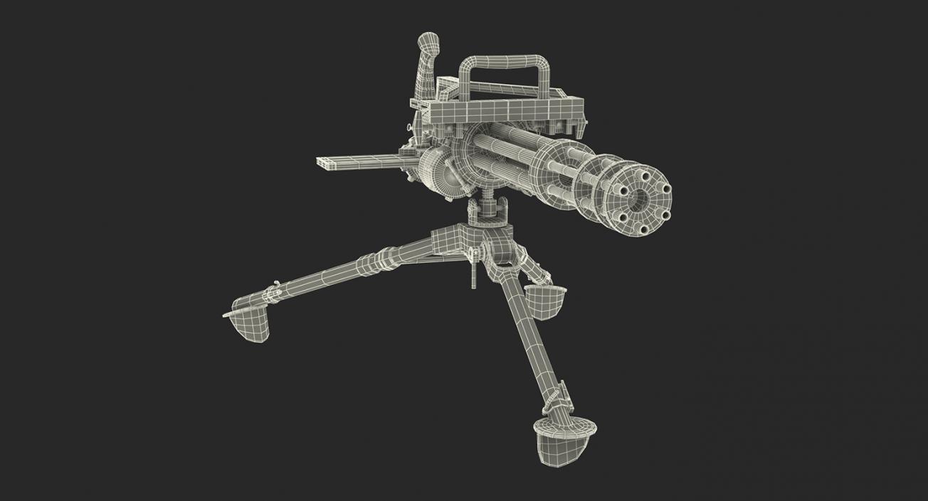 3D Machine Guns Collection model