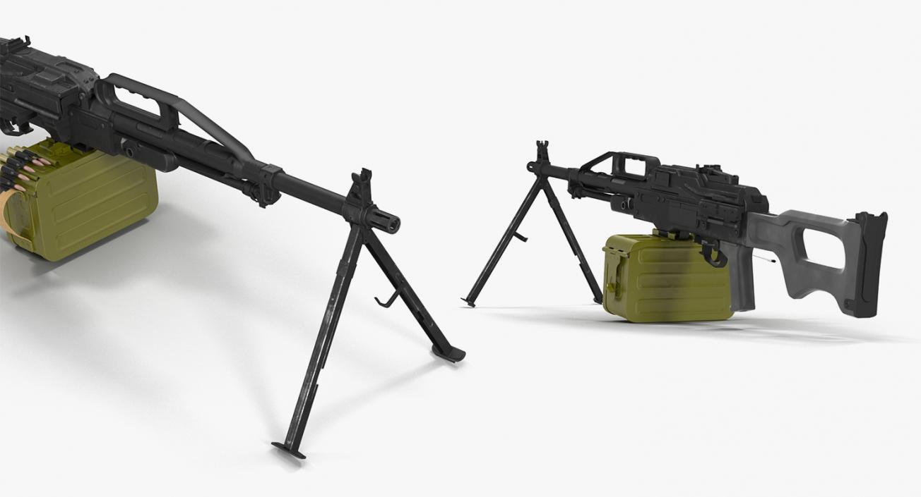 3D Machine Guns Collection model