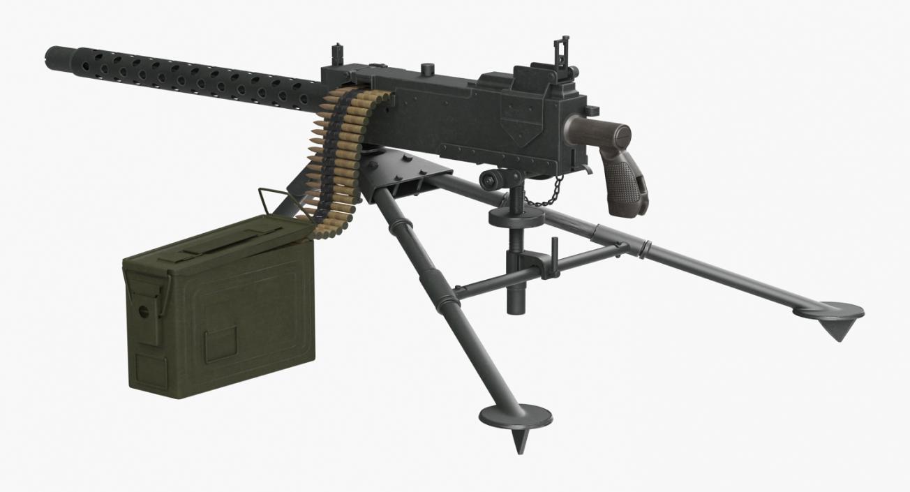 3D Machine Guns Collection model