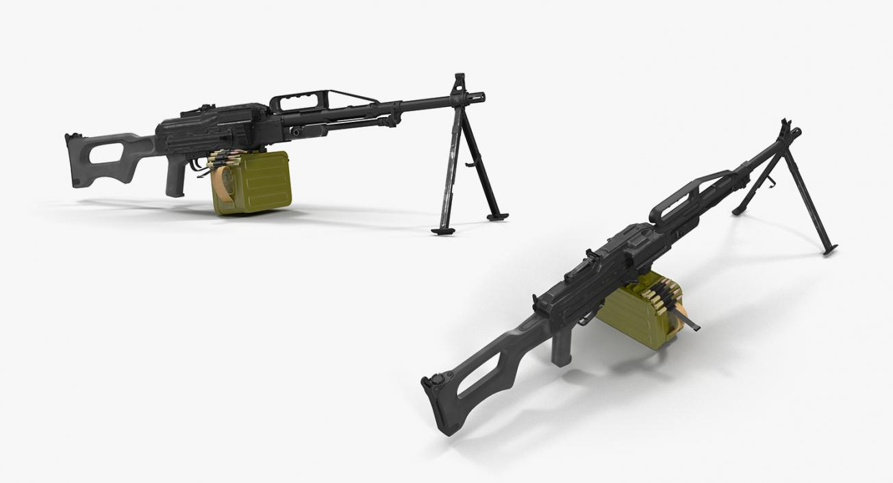 3D Machine Guns Collection model