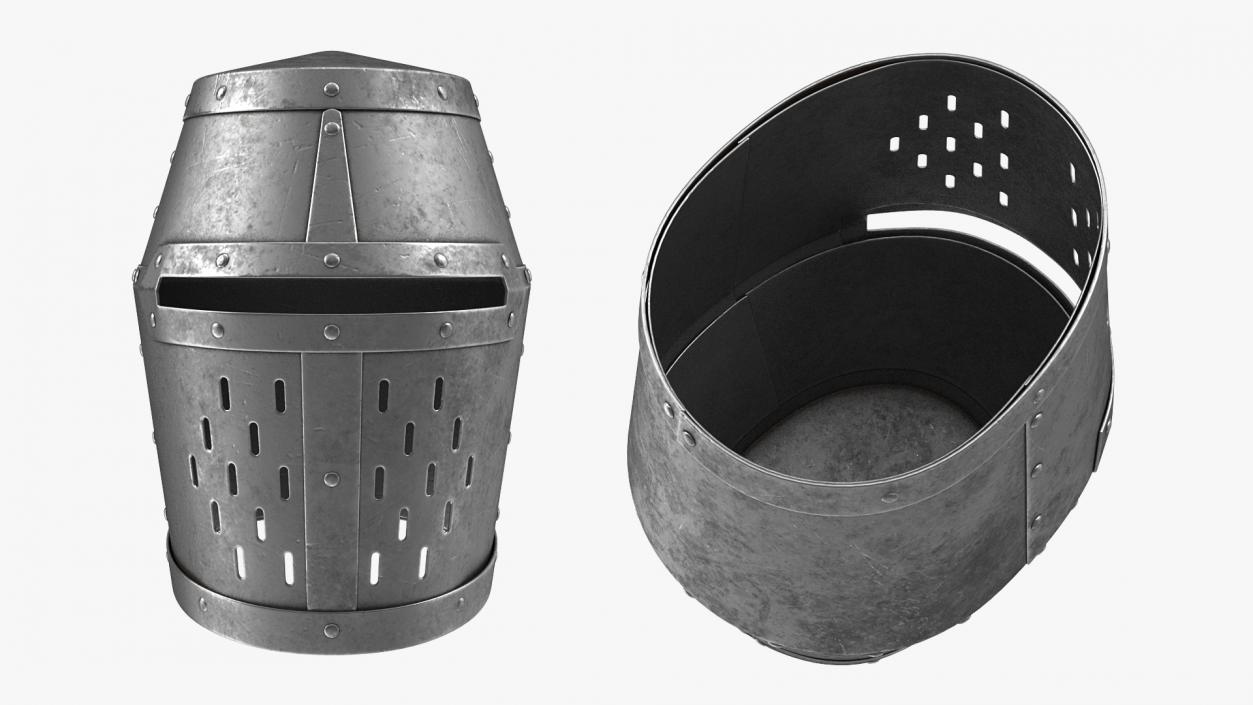 Knight Closed Helmets Collection 3D