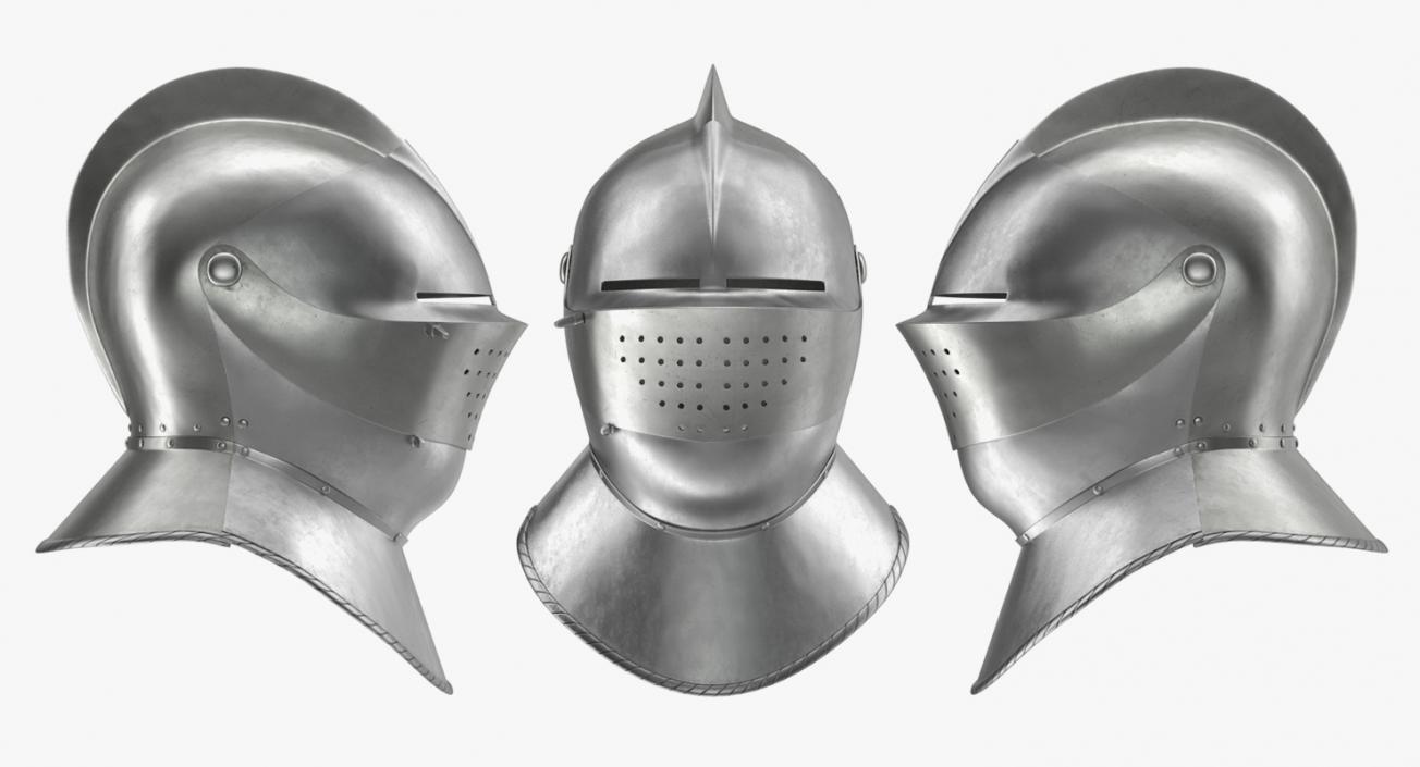 Knight Closed Helmets Collection 3D