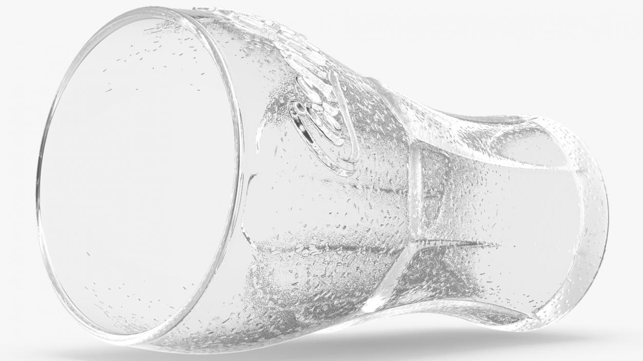 3D Glass of Coca Cola with Ice Cubes model