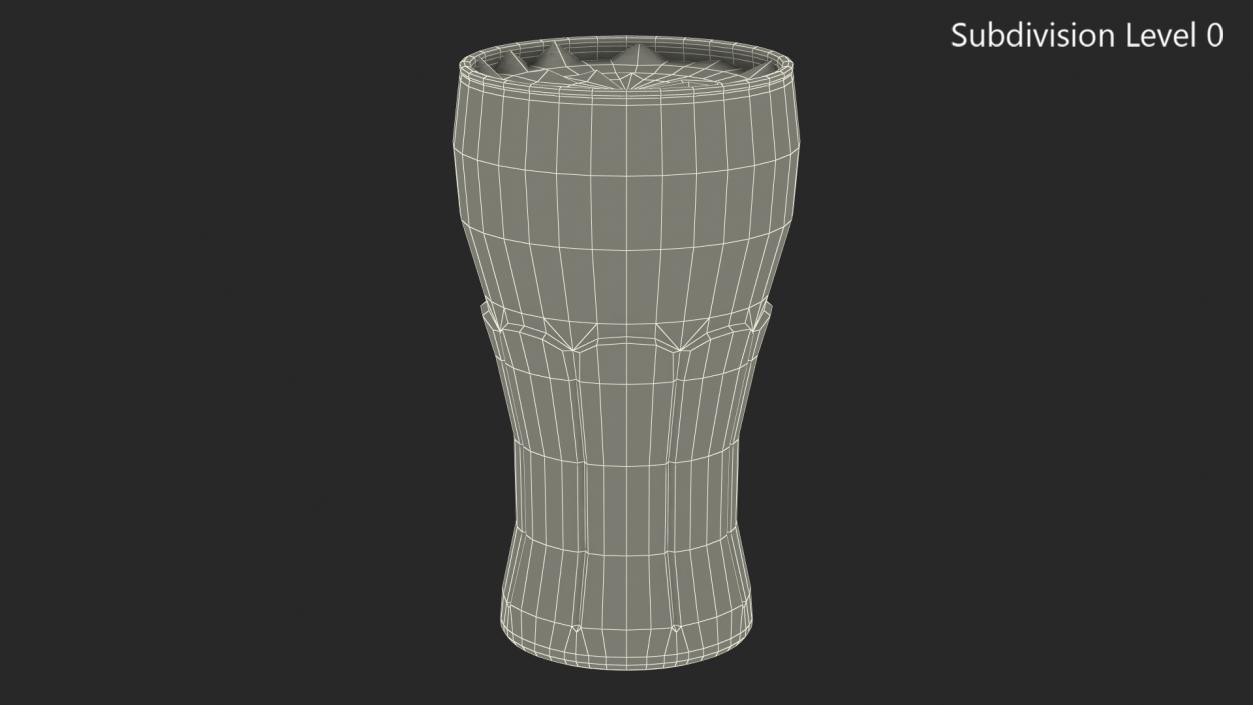 3D Glass of Coca Cola with Ice Cubes model