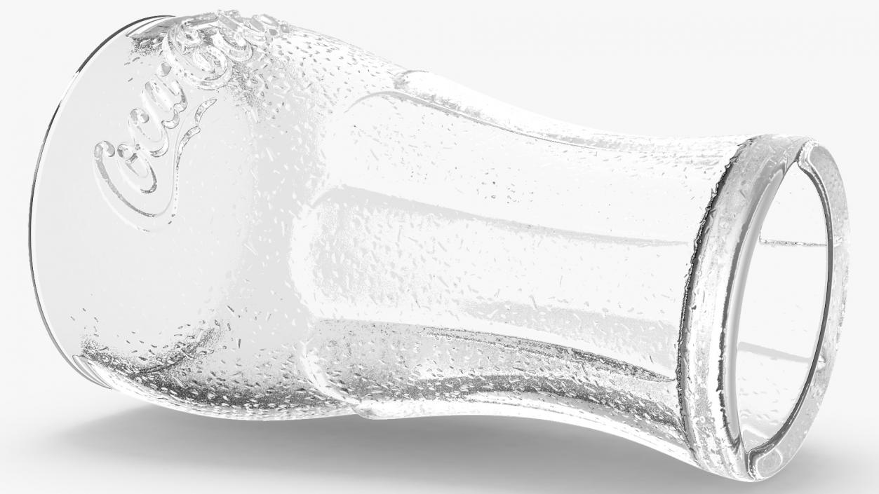 3D Glass of Coca Cola with Ice Cubes model