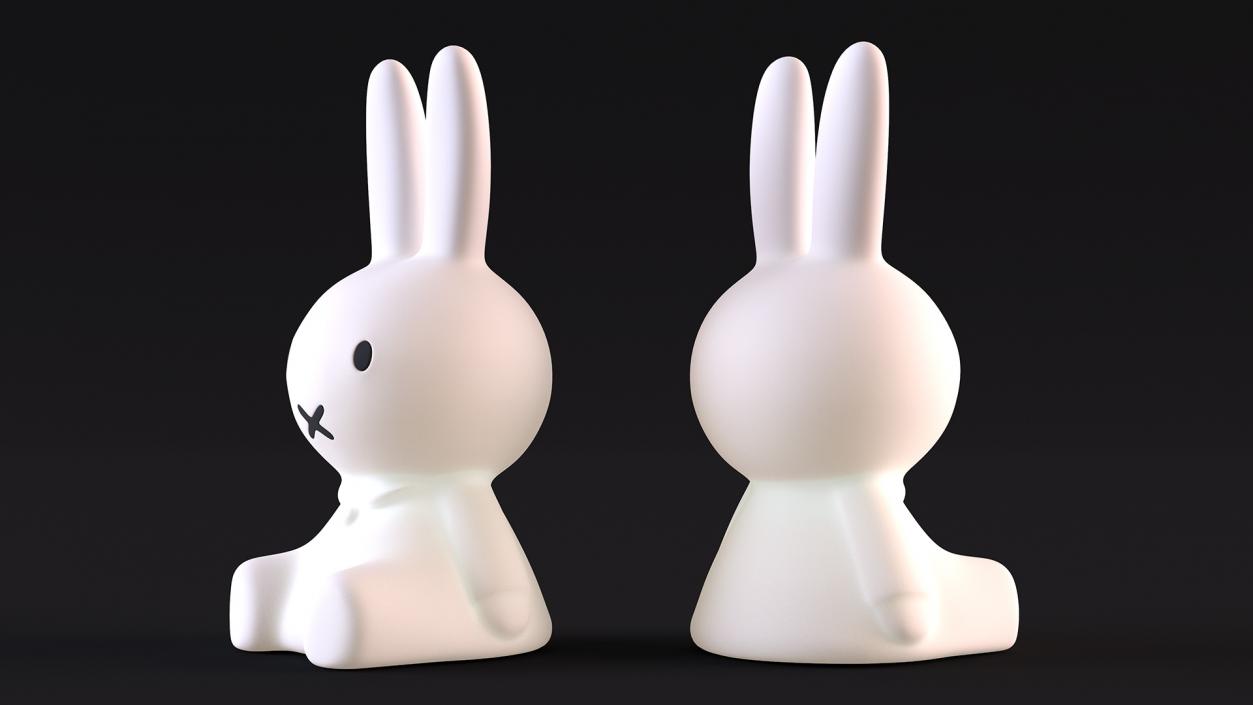 Turned On Miffy Star Rabbit Lamp 3D