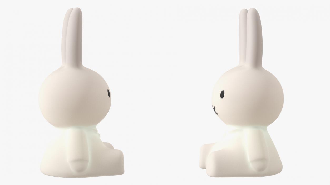 Turned On Miffy Star Rabbit Lamp 3D