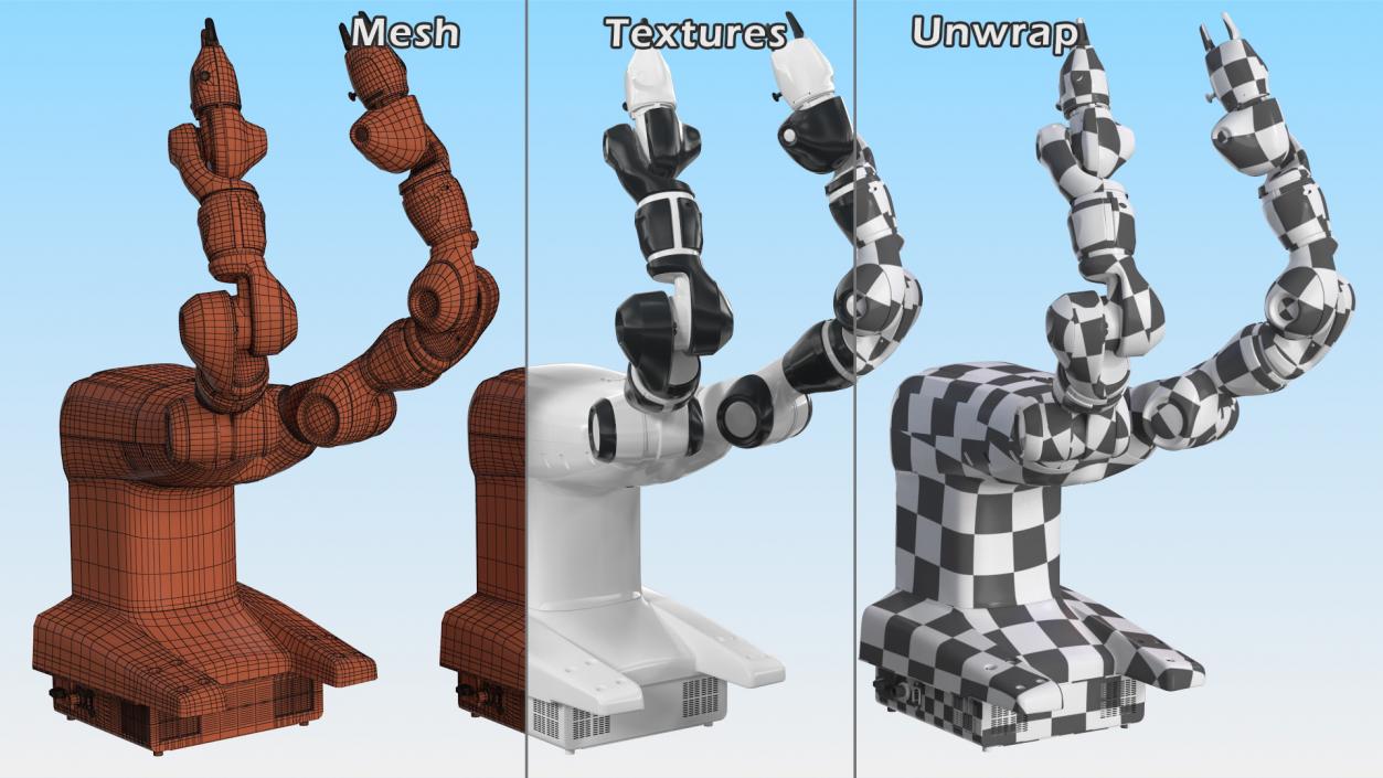 3D model Dual Arm Collaborative Robot Rigged