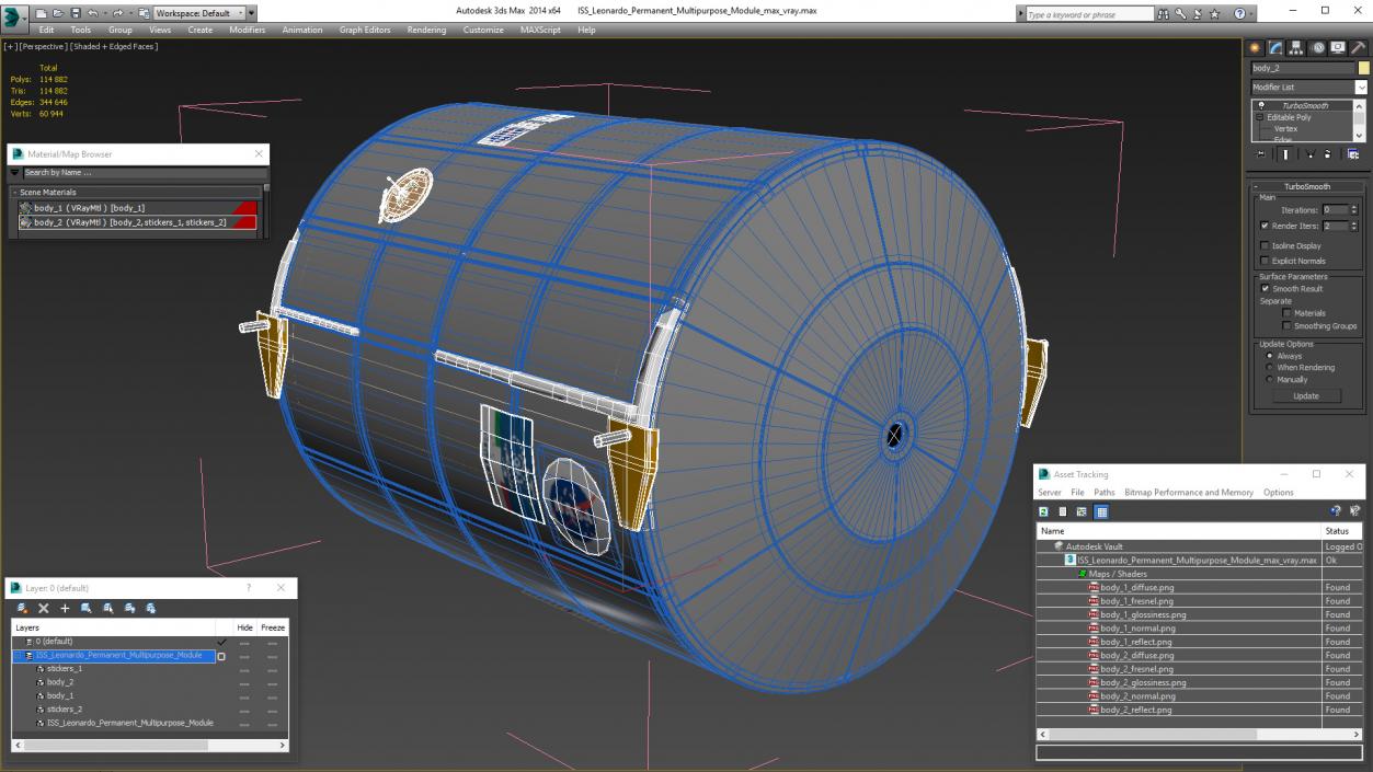 ISS Leonardo Permanent Multipurpose Module 3D