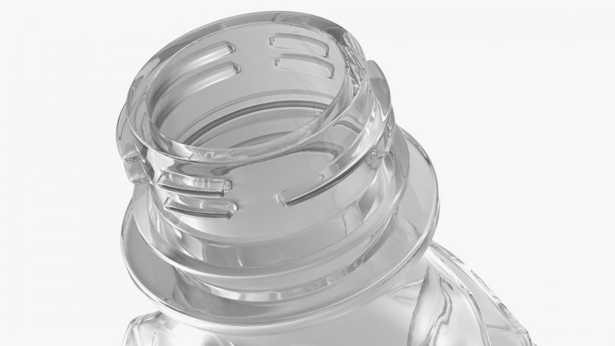 Crushed Empty Plastic Bottle White 3D model