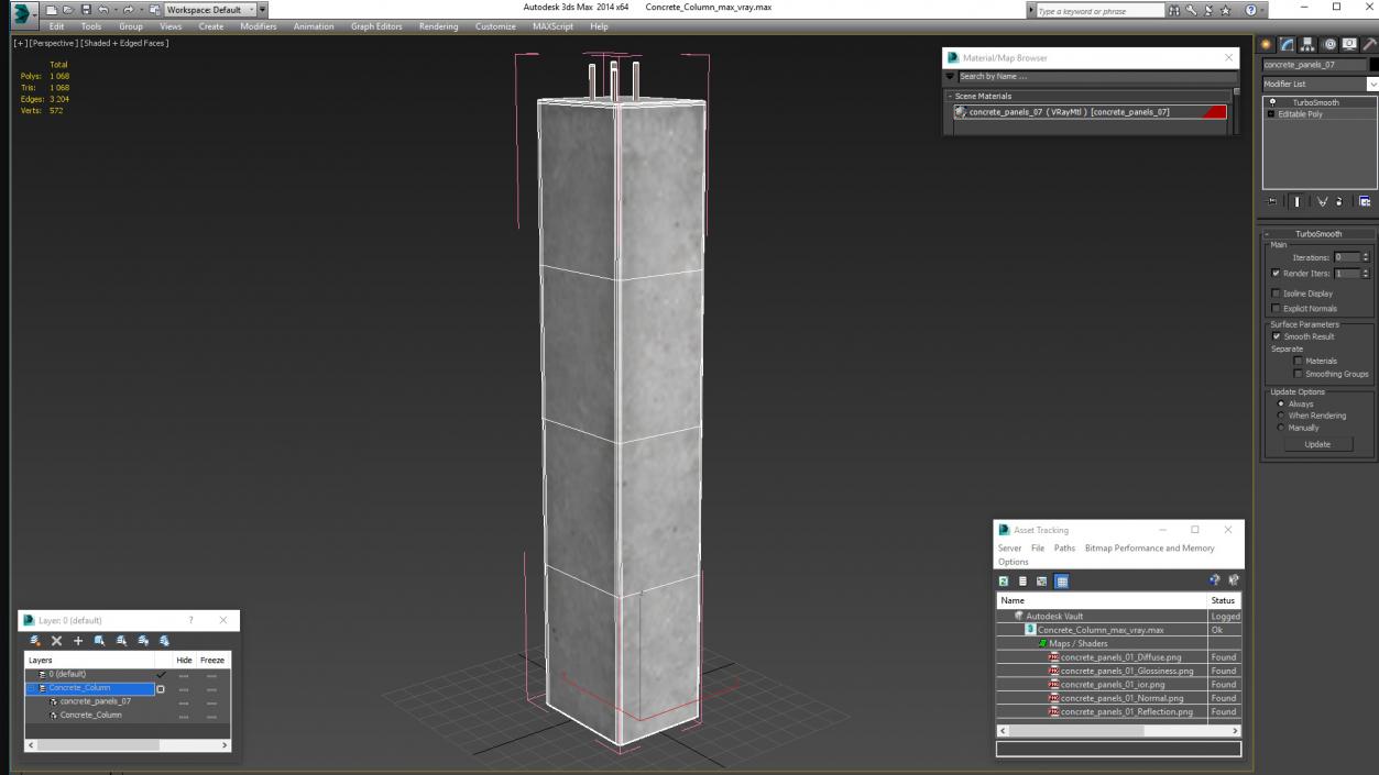 3D model Concrete Column