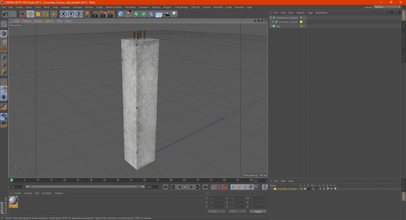 3D model Concrete Column