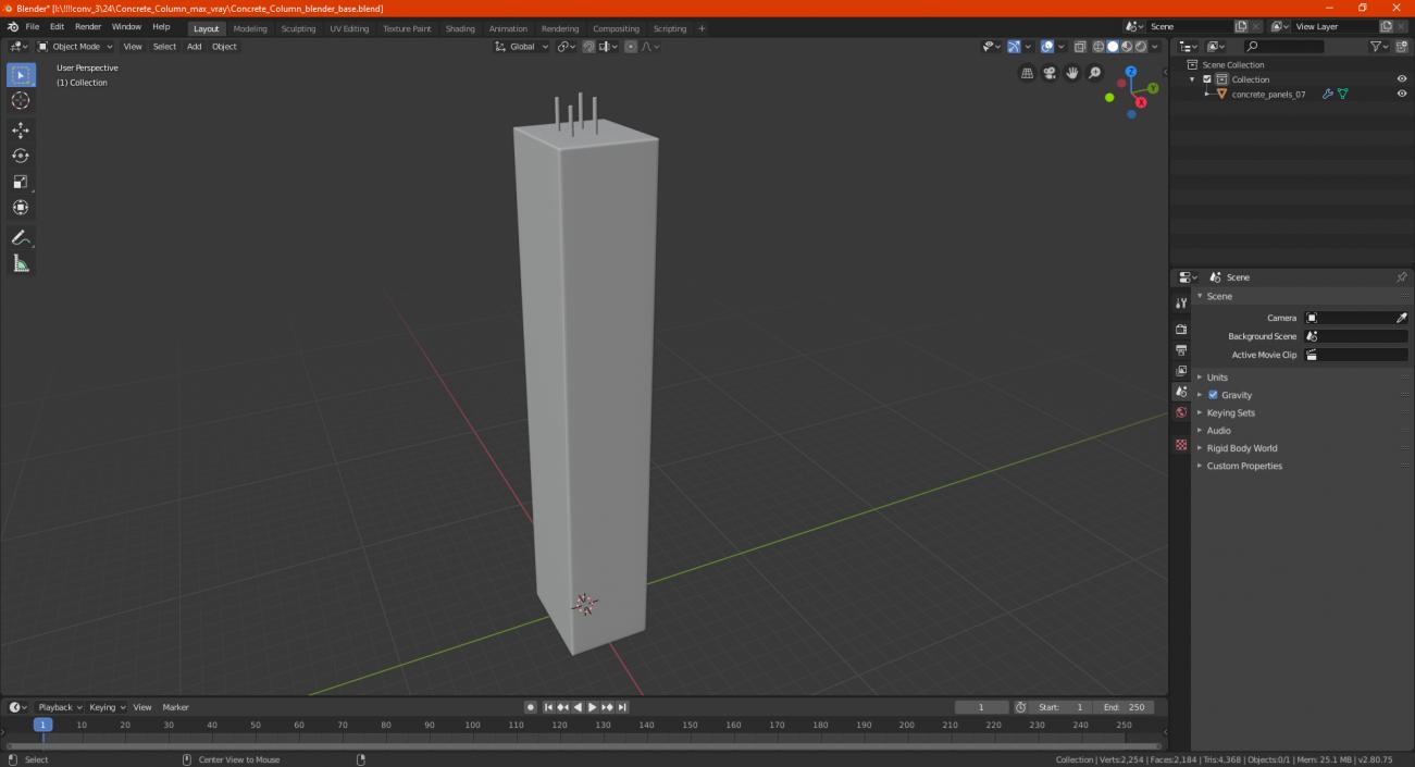 3D model Concrete Column