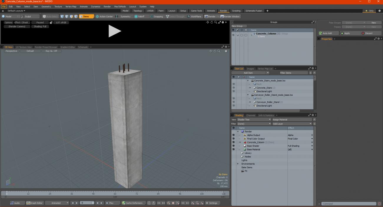 3D model Concrete Column