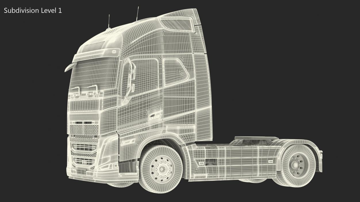 3D Cabover 4x2 Truck Exterior Only