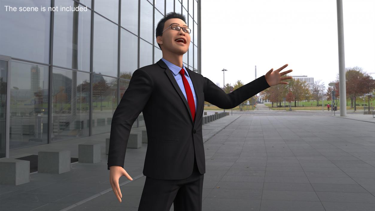 3D Asian Business Leader Rigged model