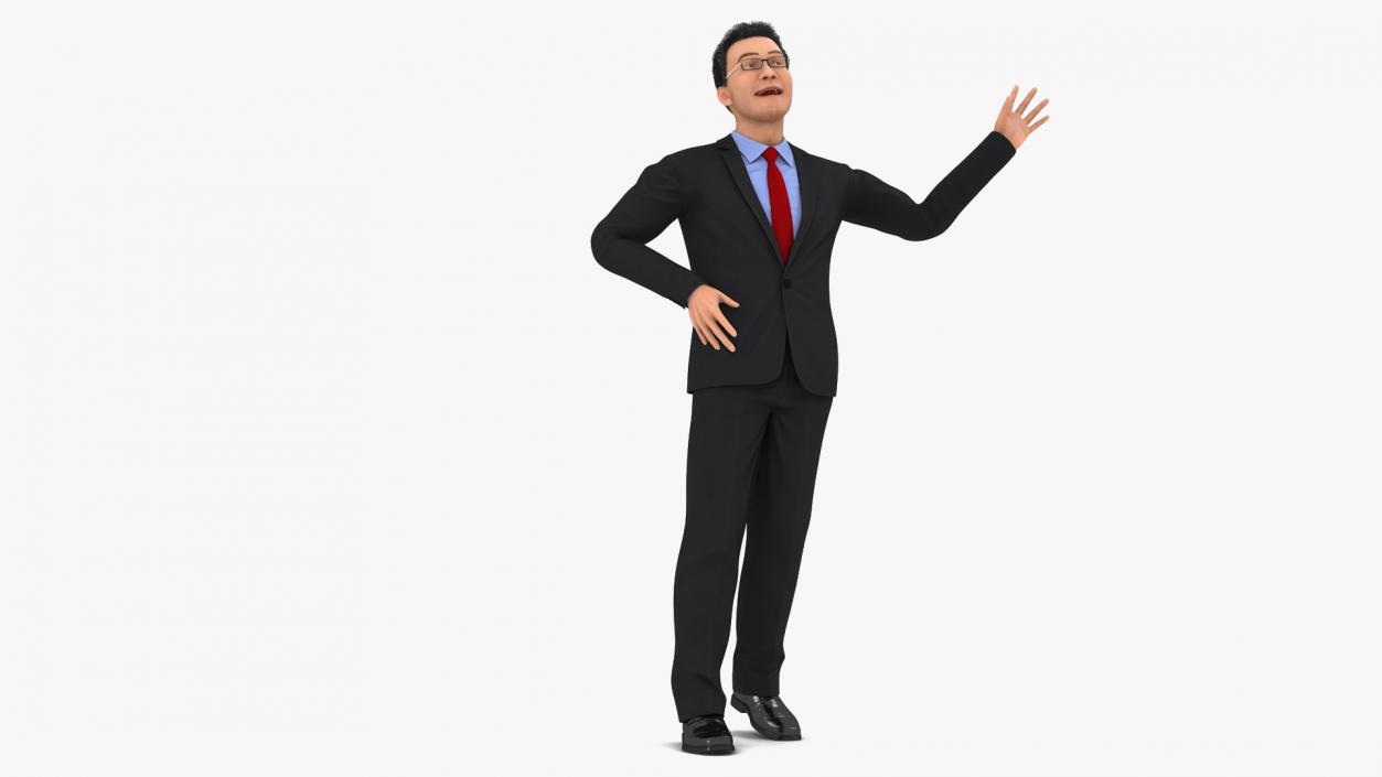 3D Asian Business Leader Rigged model