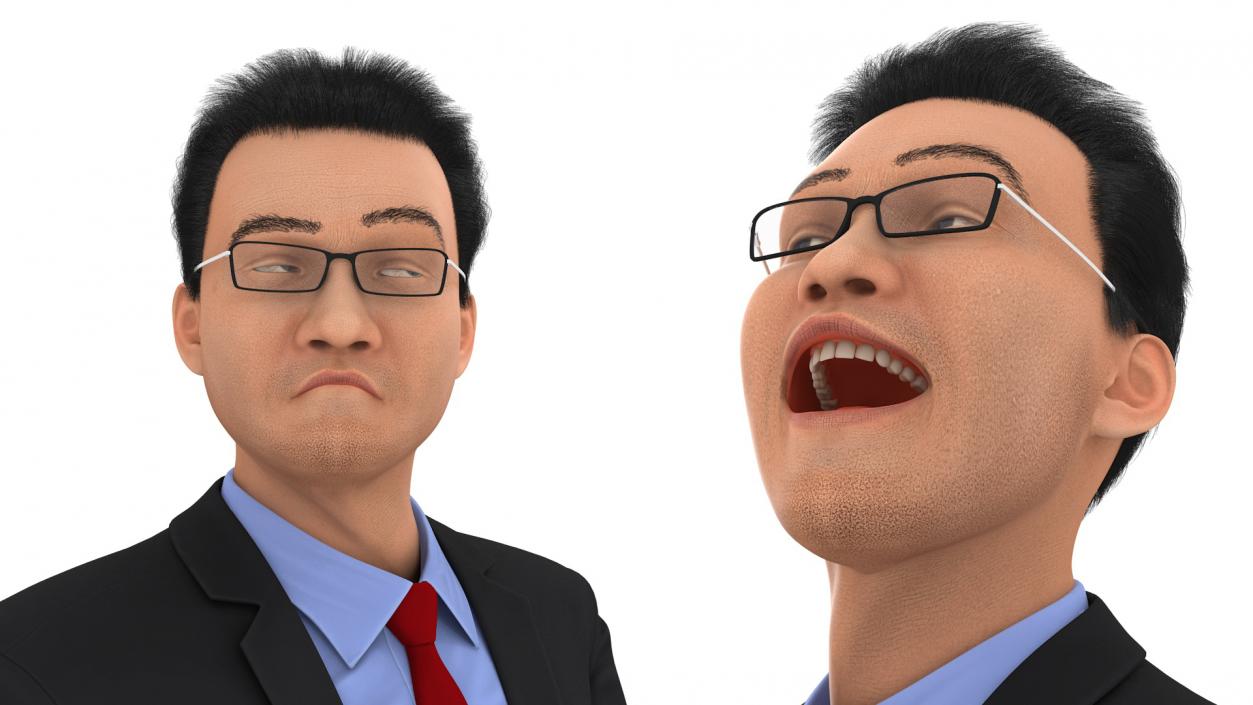 3D Asian Business Leader Rigged model