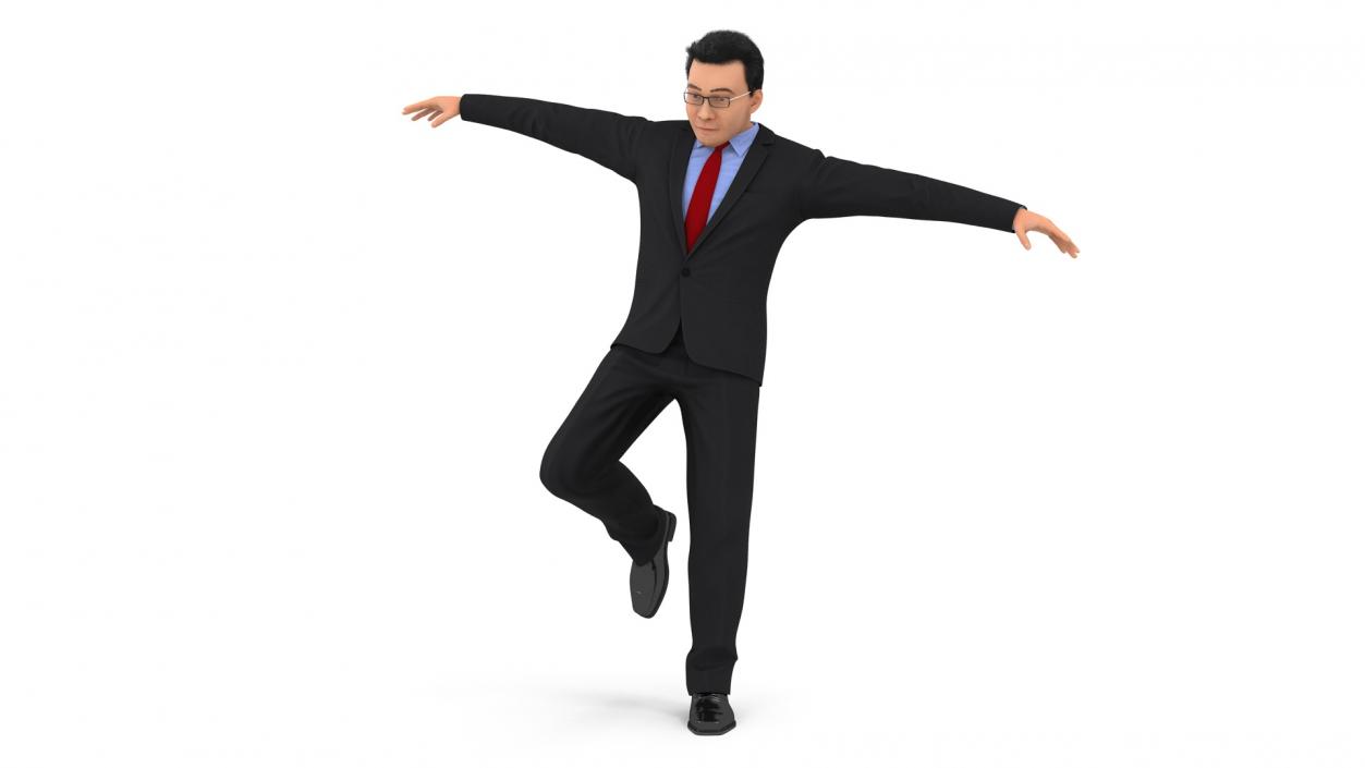 3D Asian Business Leader Rigged model