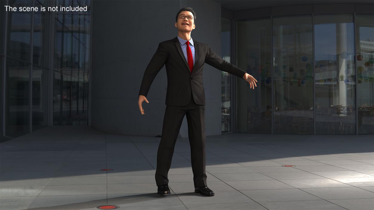 3D Asian Business Leader Rigged model