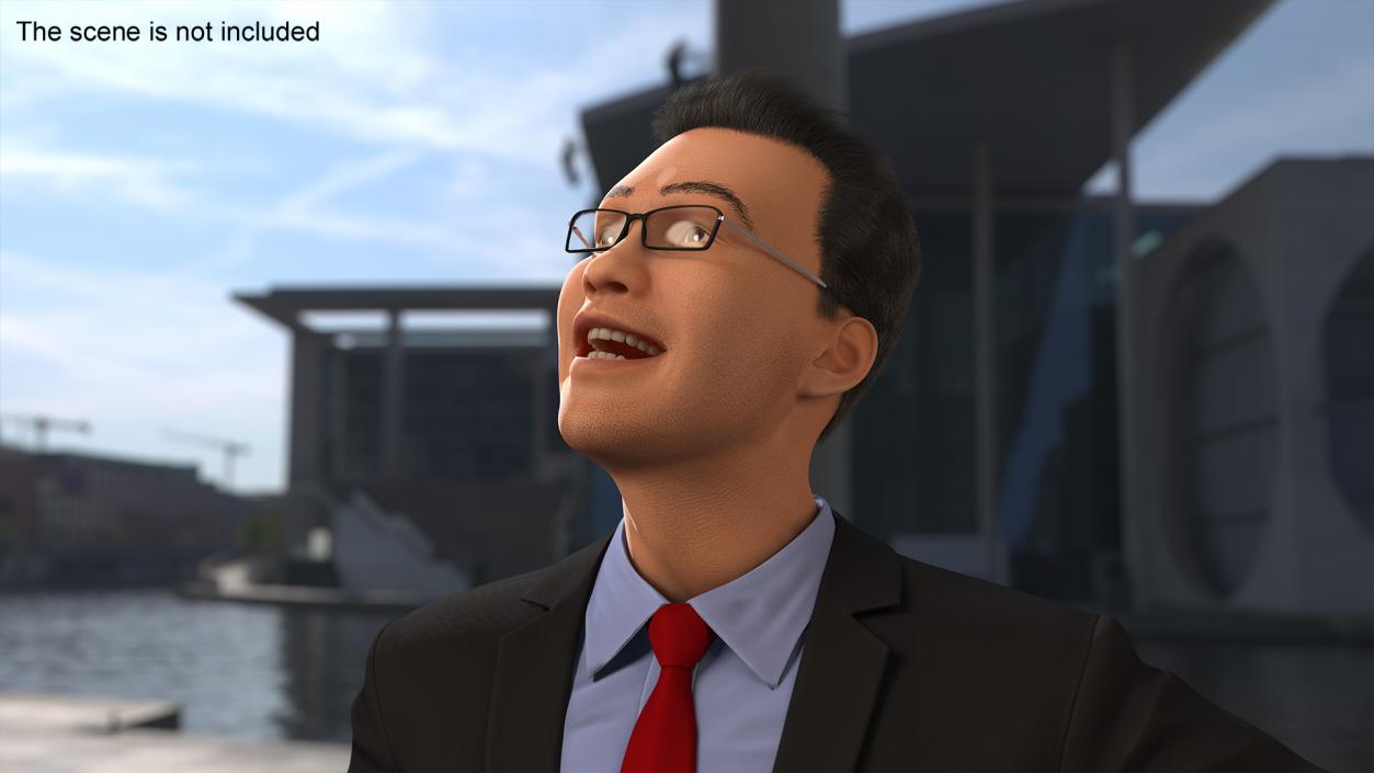 3D Asian Business Leader Rigged model