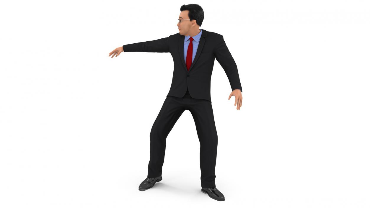 3D Asian Business Leader Rigged model