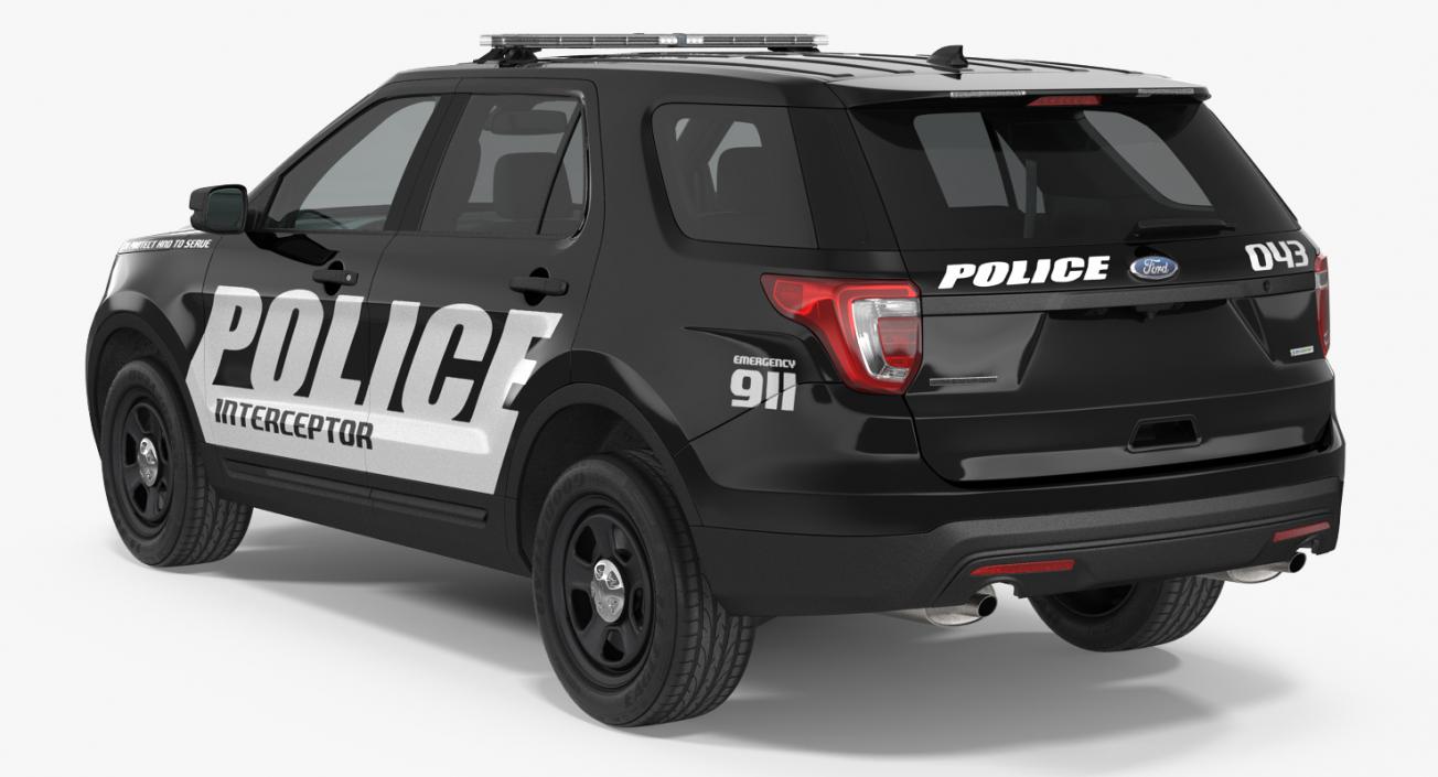 3D Ford Police Interceptor Unit 2016 model