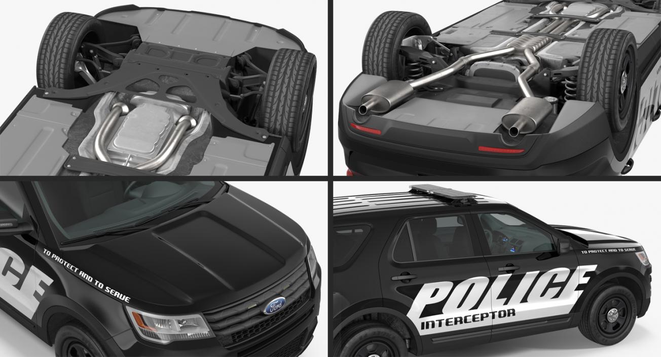 3D Ford Police Interceptor Unit 2016 model