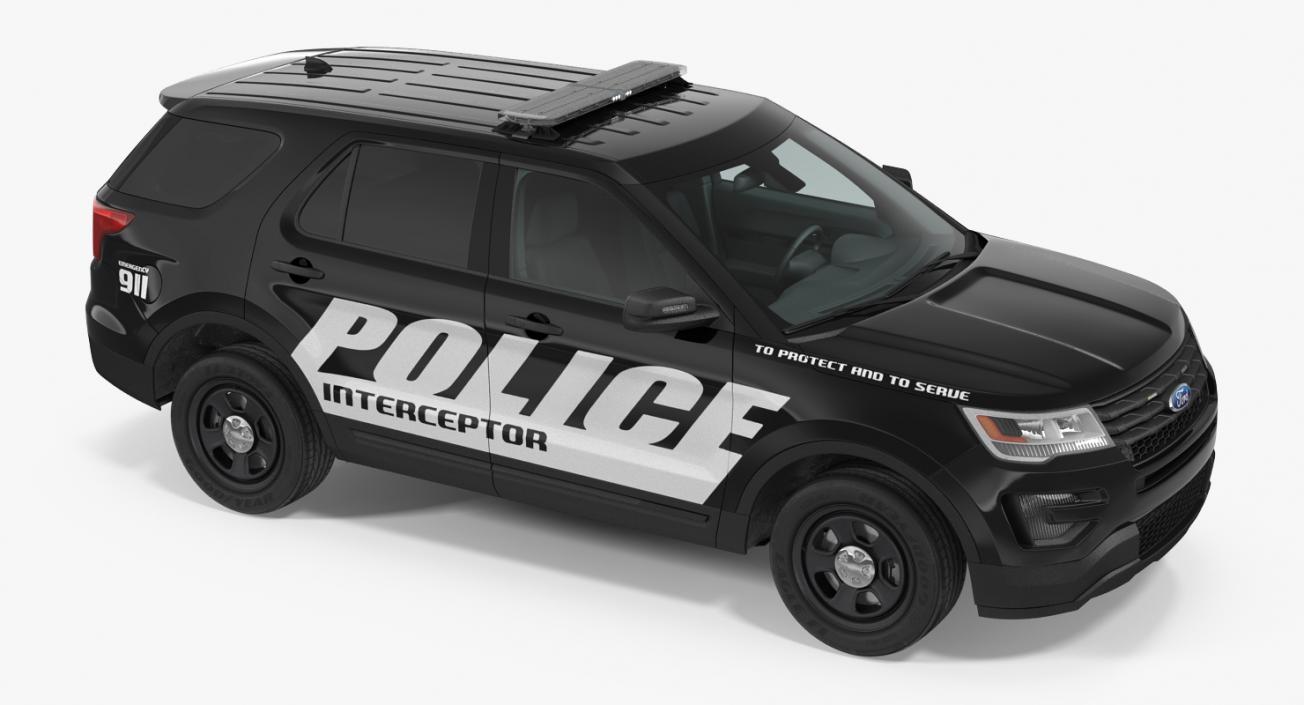 3D Ford Police Interceptor Unit 2016 model