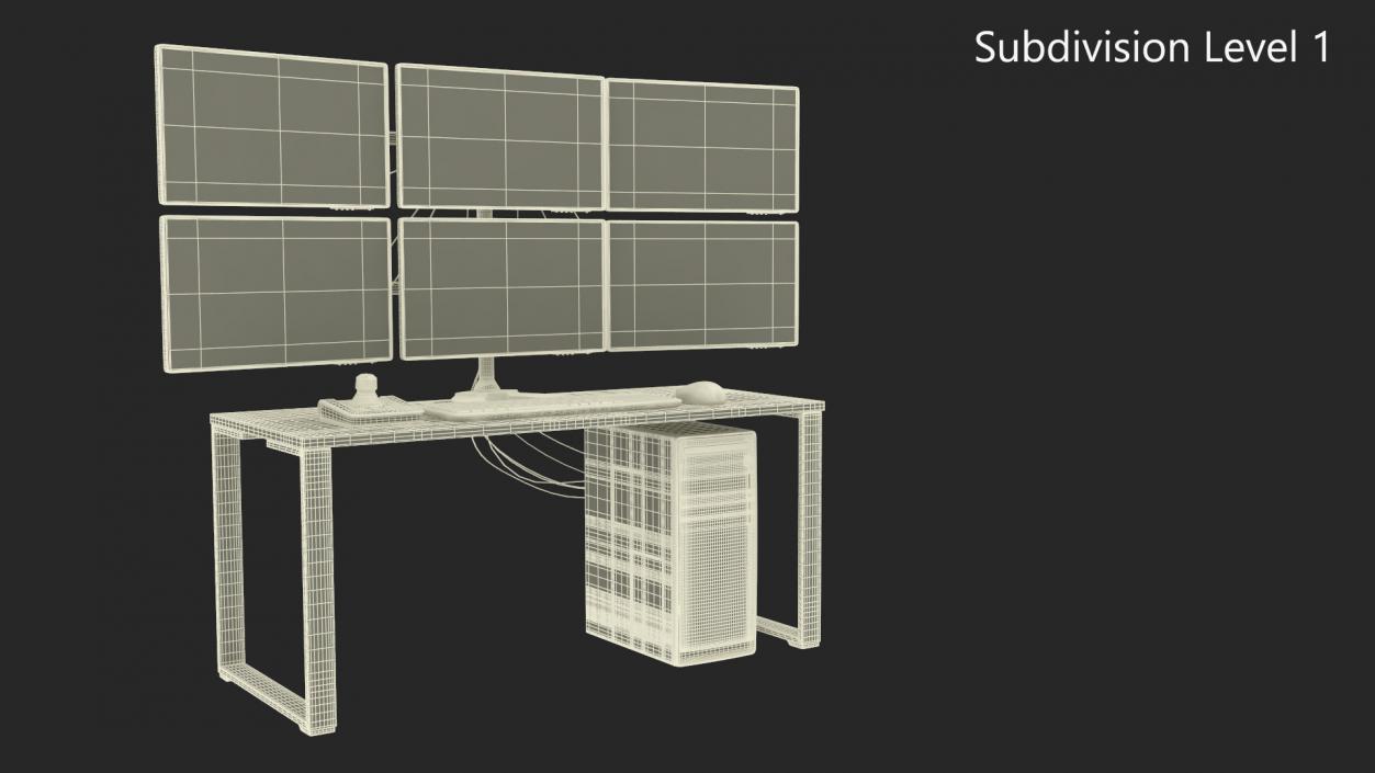 3D model Disabled Factory Computer