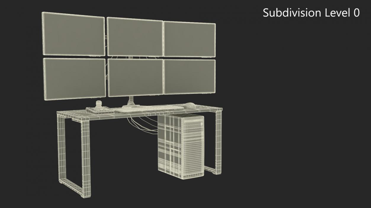 3D model Disabled Factory Computer