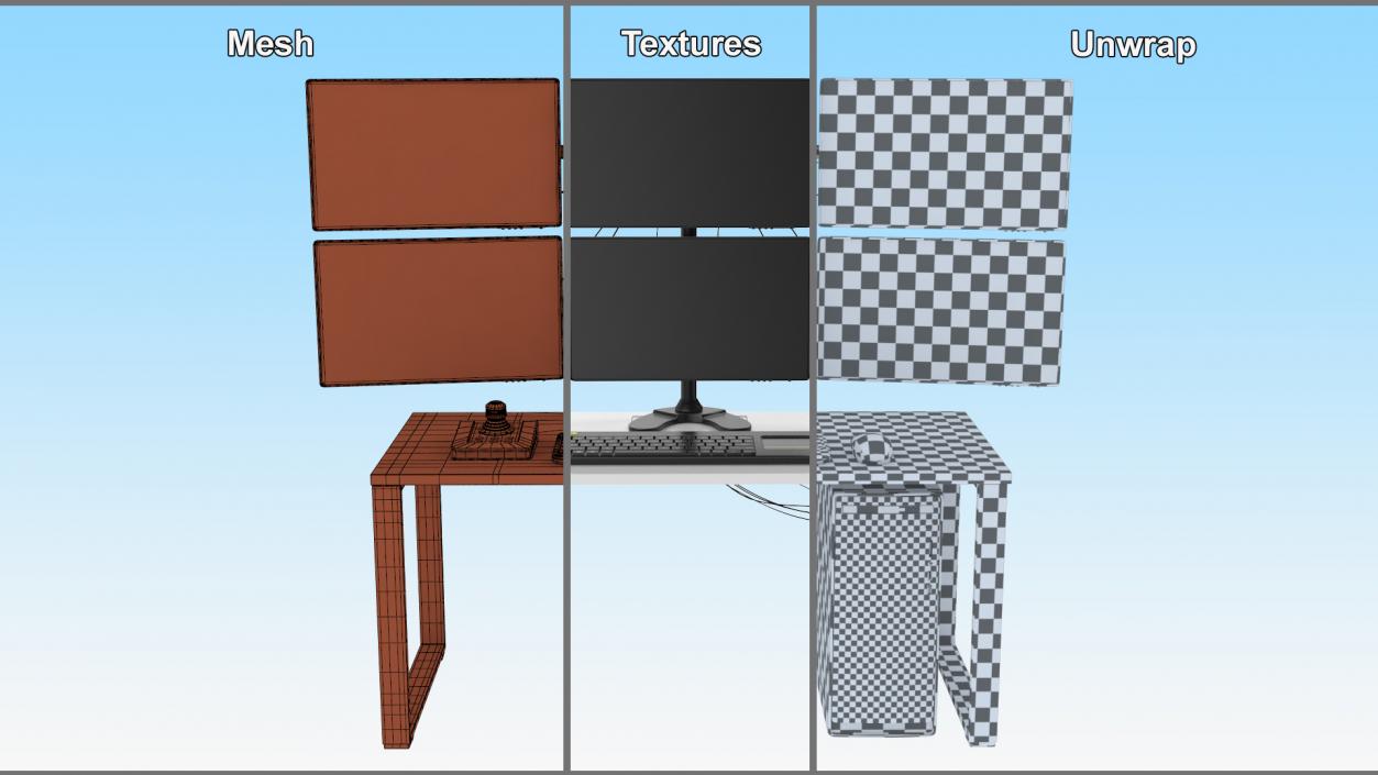 3D model Disabled Factory Computer