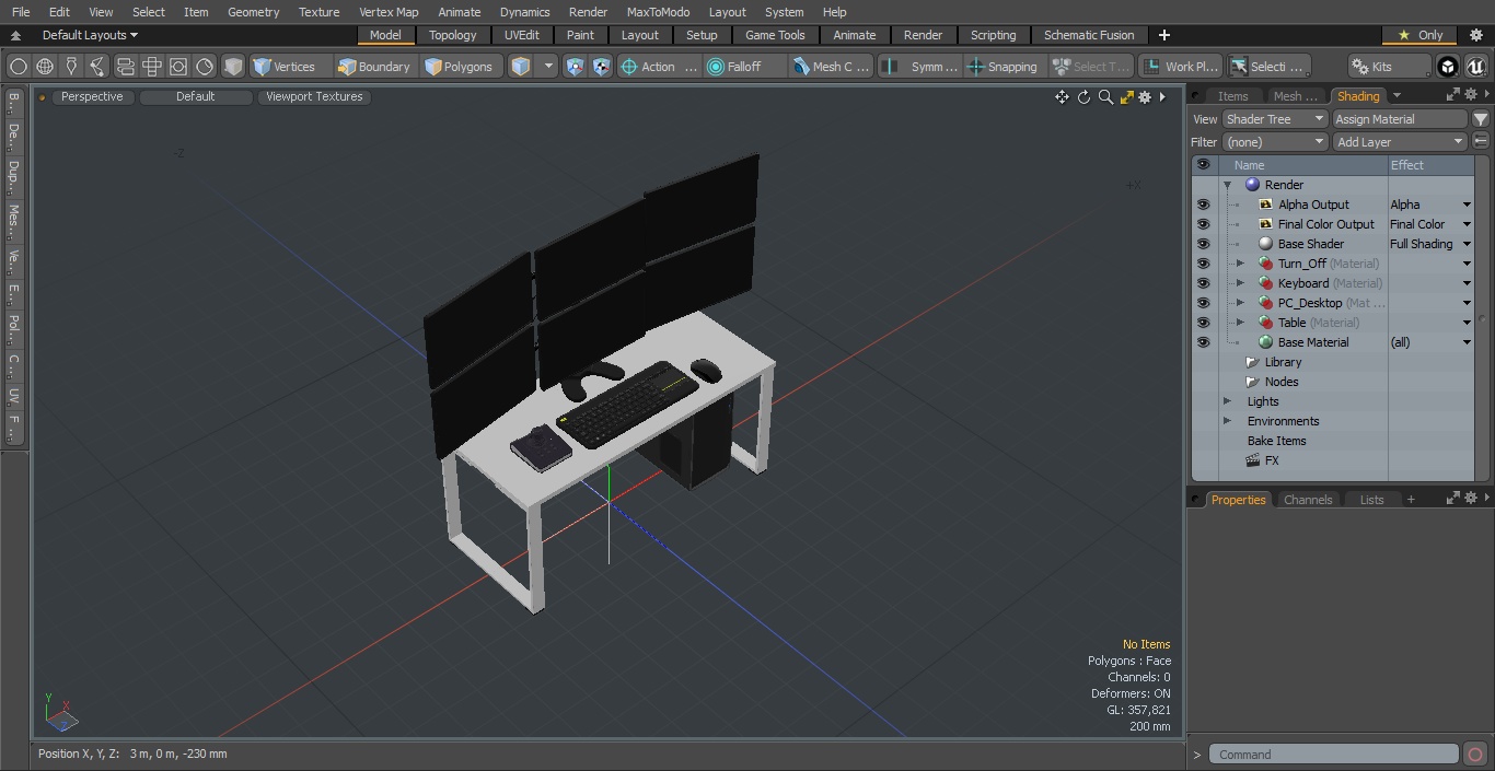 3D model Disabled Factory Computer