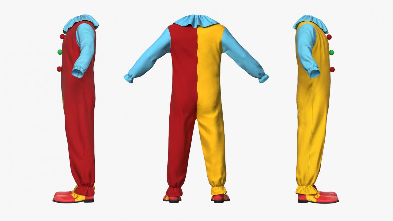 3D model Circus Clown Costume