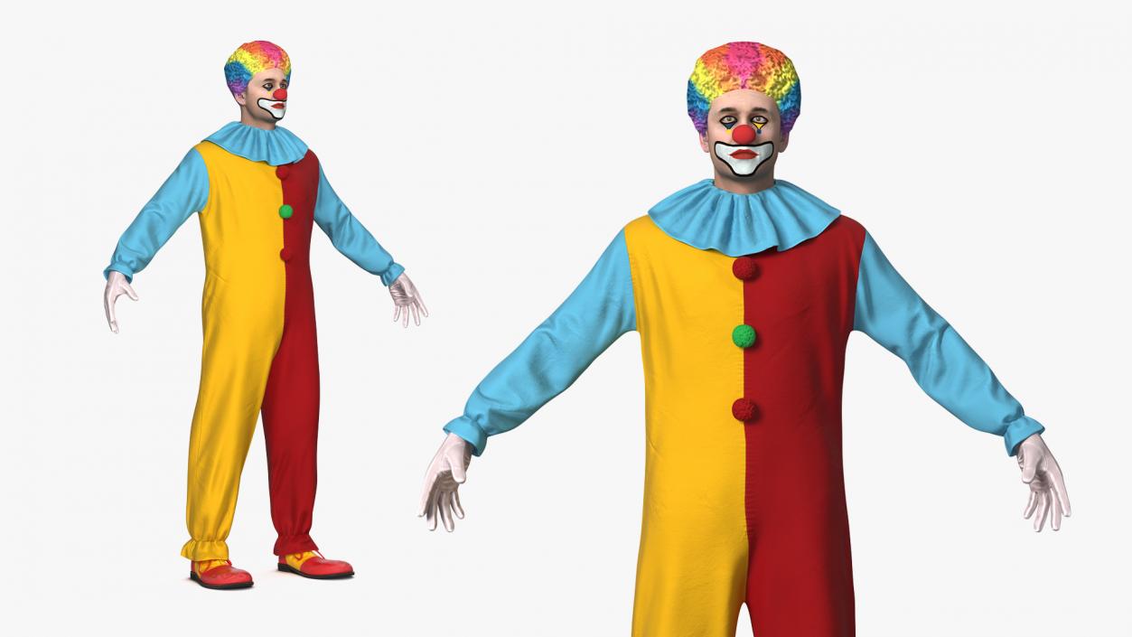 3D model Circus Clown Costume