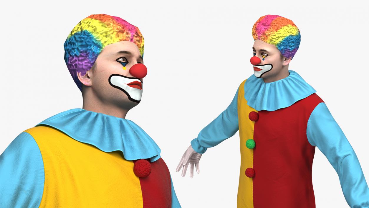 3D model Circus Clown Costume