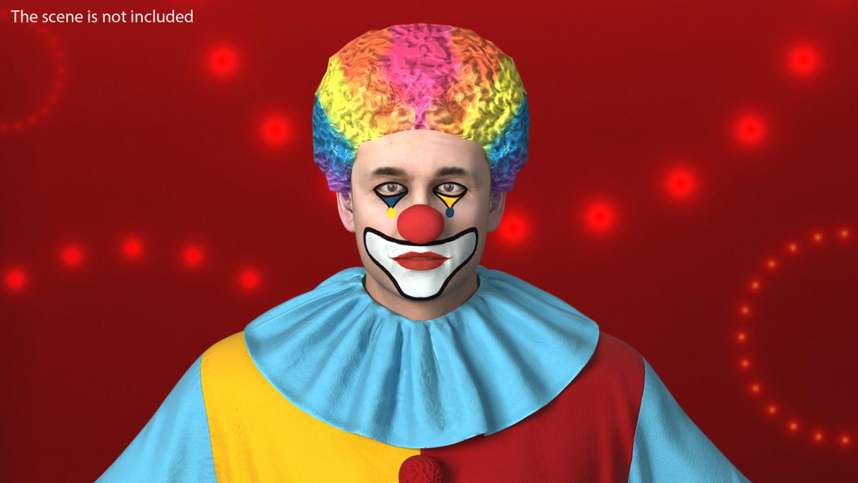 3D model Circus Clown Costume