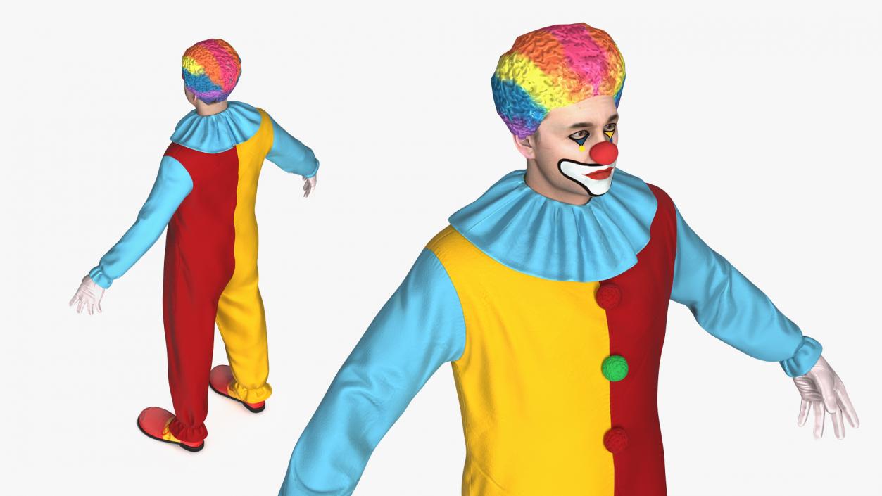 3D model Circus Clown Costume