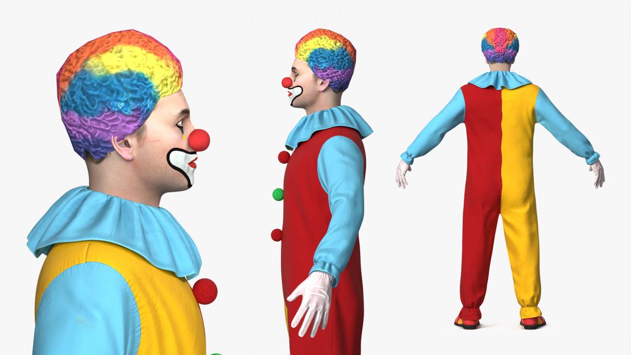 3D model Circus Clown Costume