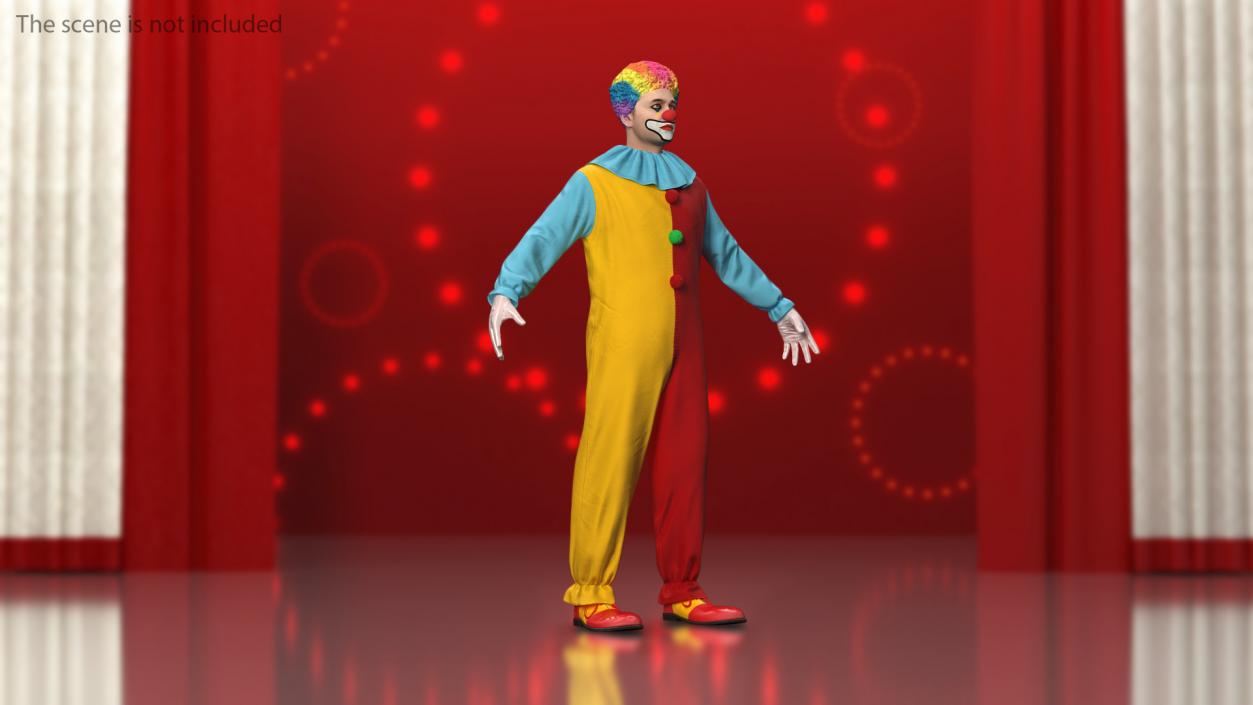 3D model Circus Clown Costume