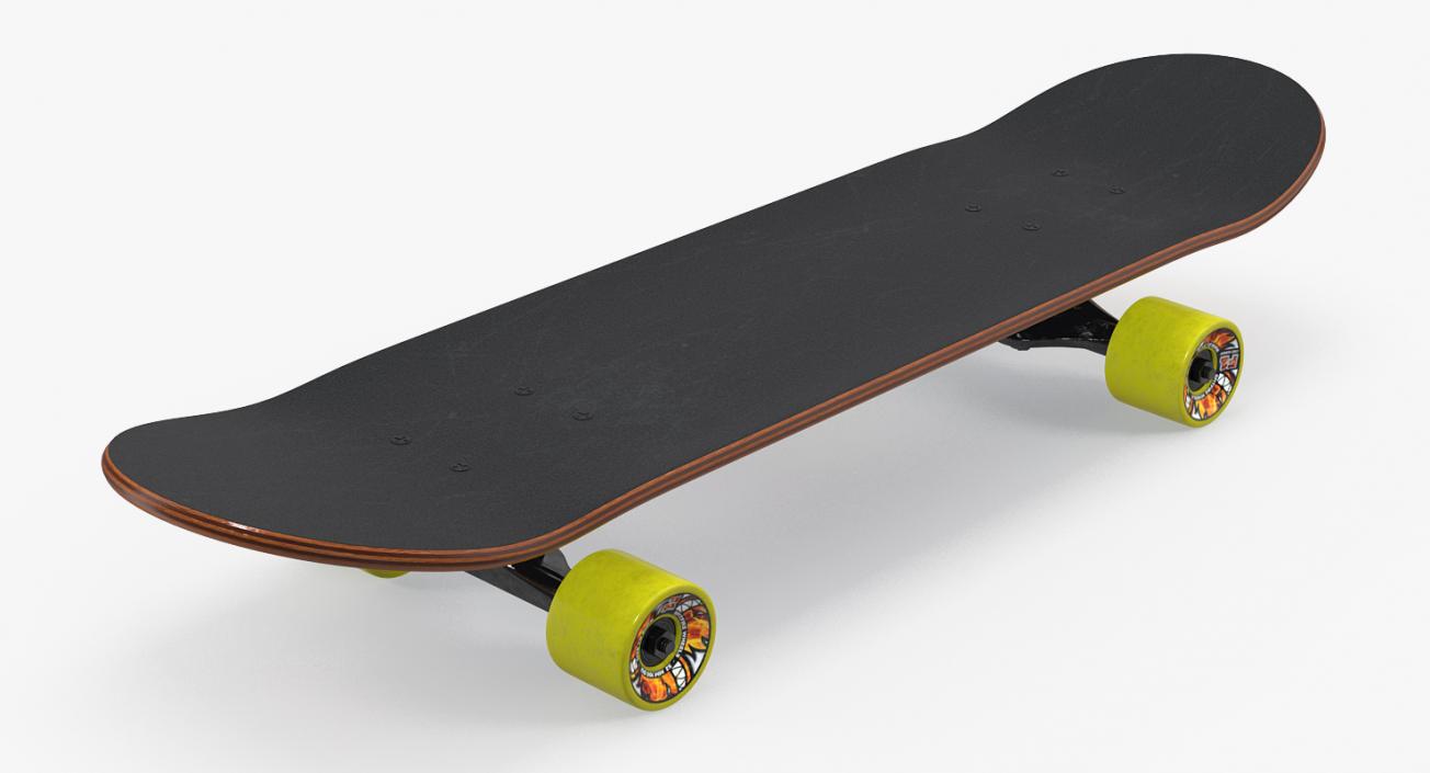 Classic Shape Skateboard 3D model